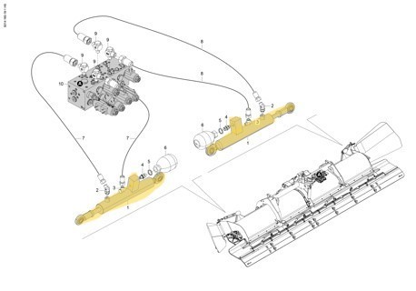 HYDRAULIKZYL. SEITENFLÜGEL FRÄSE NR. 41005355